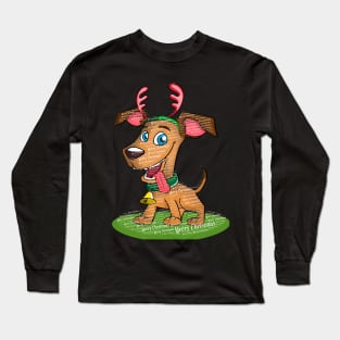 Merry Christmas Dog Desing Long Sleeve T-Shirt